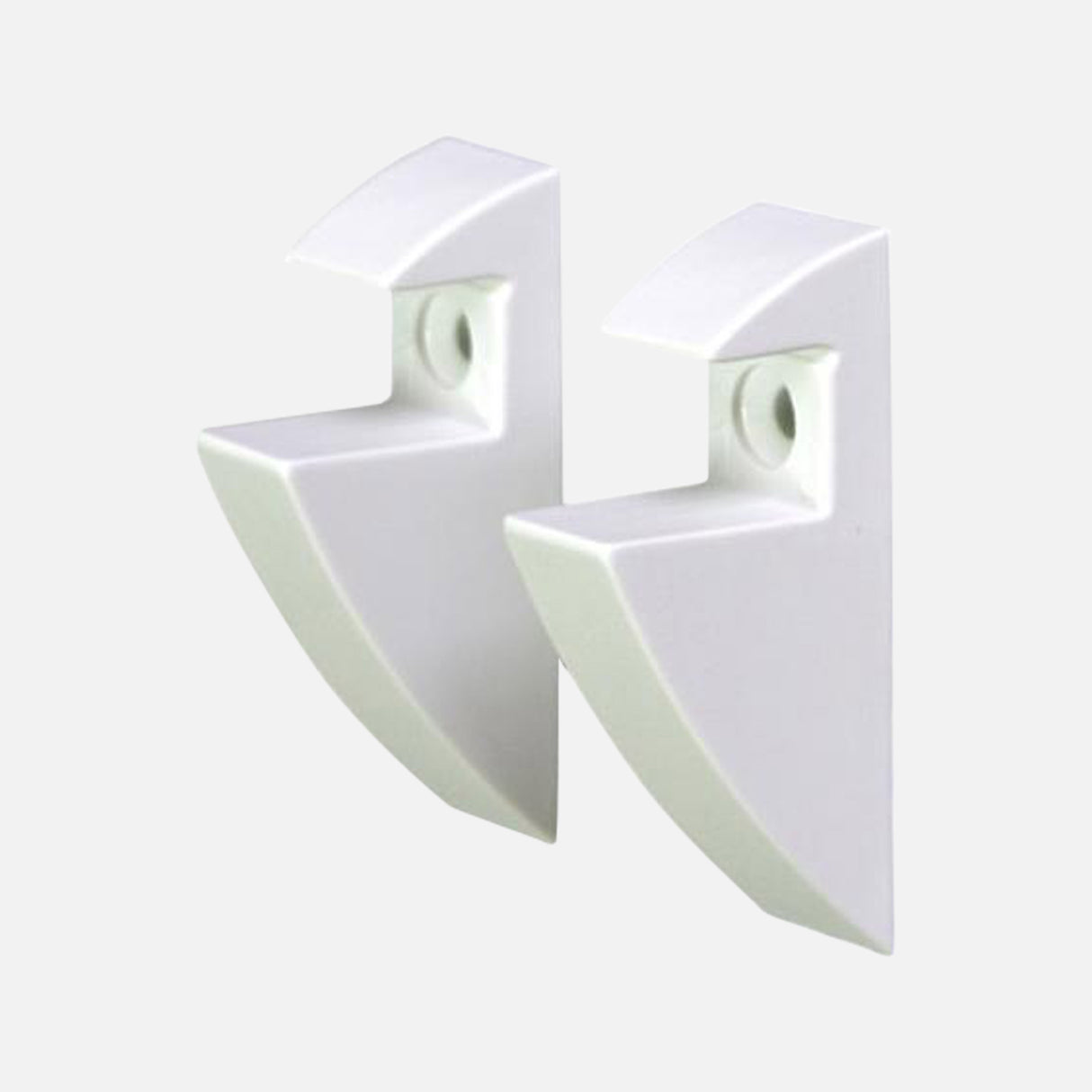 European Made Sumo Clip Brackets 25mm White (Pair)