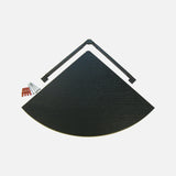 European Made Floating Corner Shelf Black 300x300x22mm