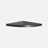European Made Floating Corner Shelf Black 300x300x22mm