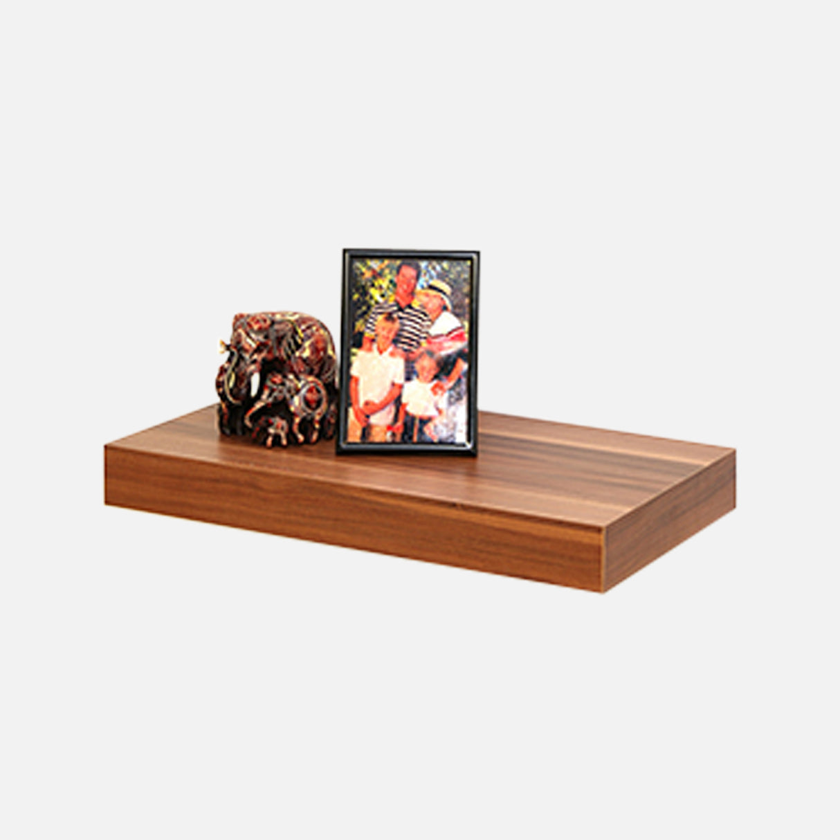 European Made Floating Shelf Walnut 445x250x50mm