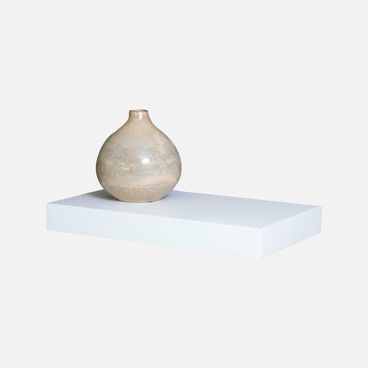 European Made Floating Shelf White 445x250x50mm