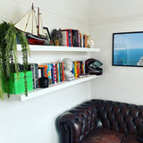 Floating Shelf Matte White 1500x250x50mm