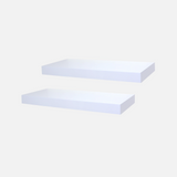 Floating Shelves Gloss White 900x250mm (Double Deal)