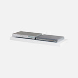 Media Floating Shelf Kit Gloss White 900x300x50mm