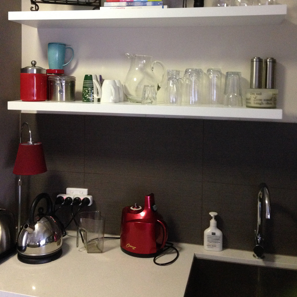 Floating Shelves Gloss White 1200x250x38mm Double Deal