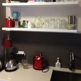 Floating Shelves Gloss White 1200x250x38mm Double Deal