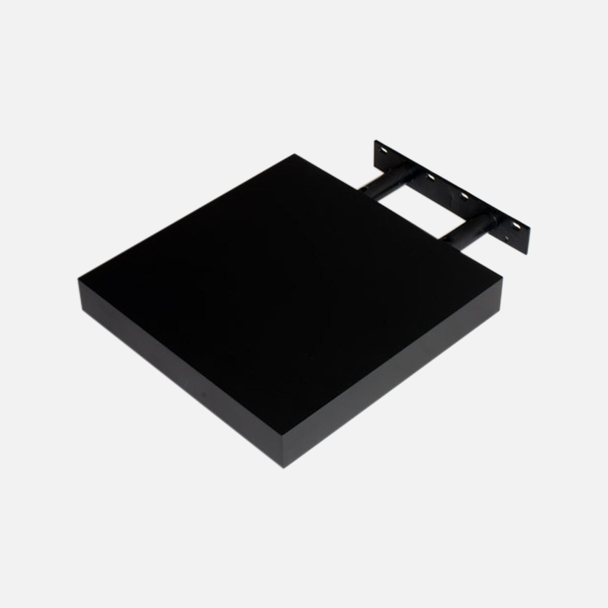 Matte Black Floating Shelf 250x250x38mm