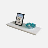 Beveled Edge Floating Shelf Matte White 450x200x32mm
