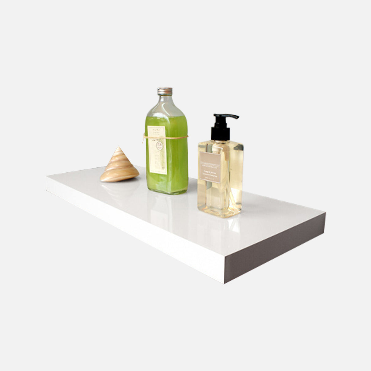 Floating Shelf Gloss White 600x250x38mm