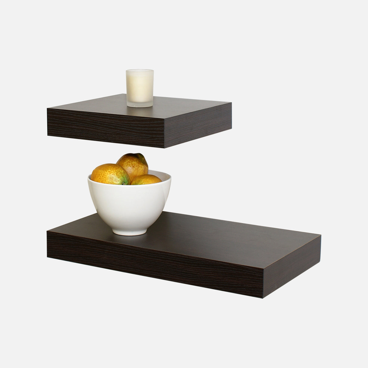 European Made Floating Shelves Mocca 570x250 & 250x250 (Double Deal)