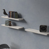 Beveled Edge Floating Shelf Matte White 800x250x38mm