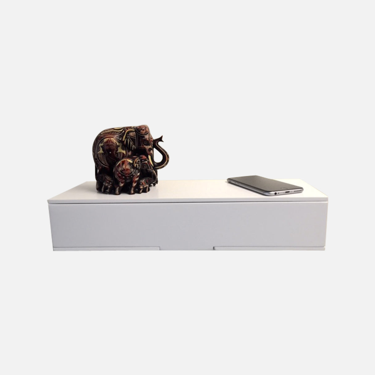 Mini Shelf With Drawer Matte White 400x150x80mm
