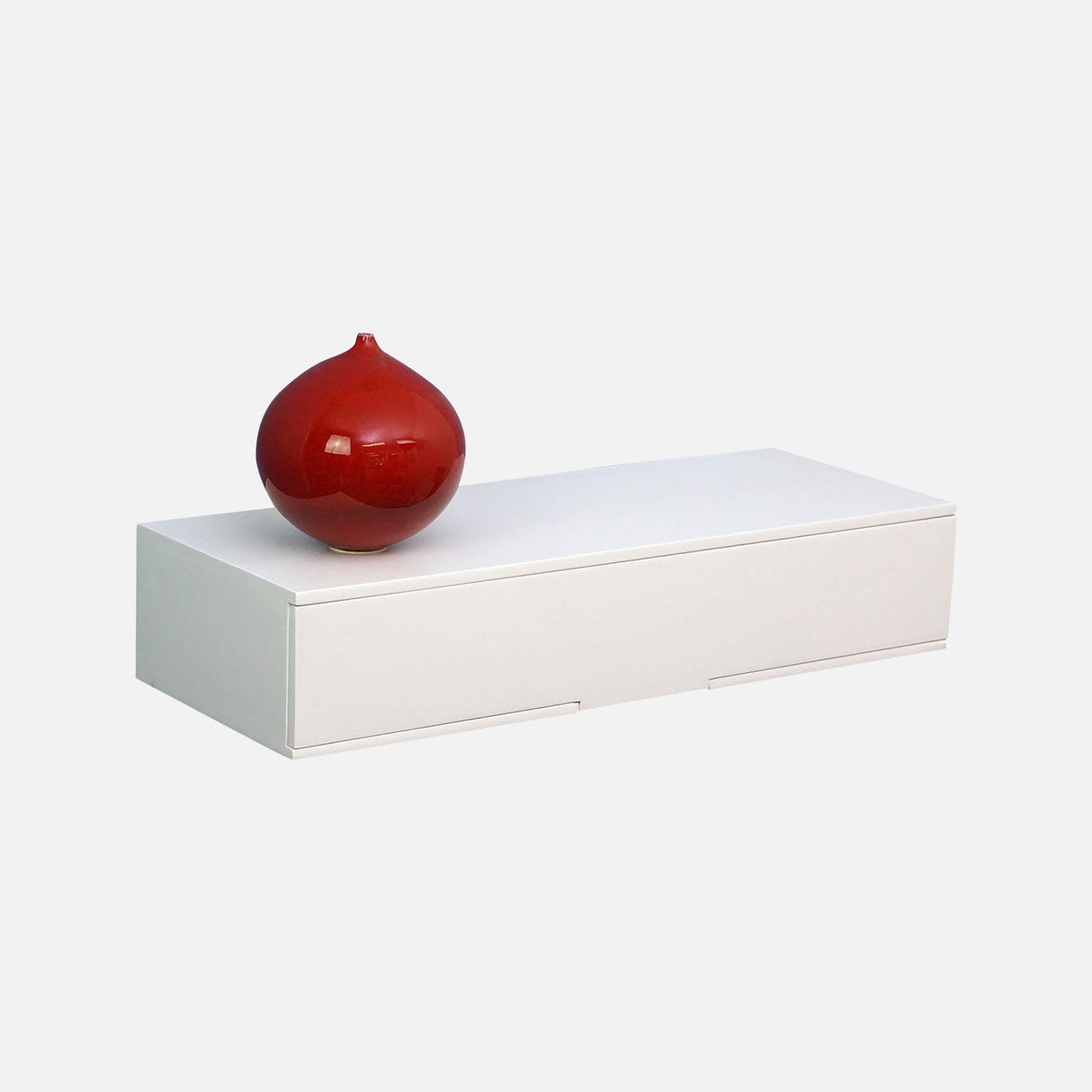 Mini Shelf With Drawer Matte White 400x150x80mm