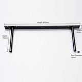 Floating Shelf Kit Gloss Black 1200x300x50mm