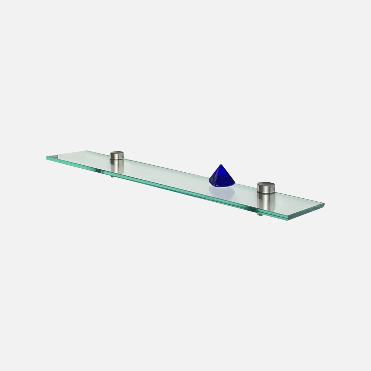 Glass Shelf Kit Mini Tube Brackets 600x100mm