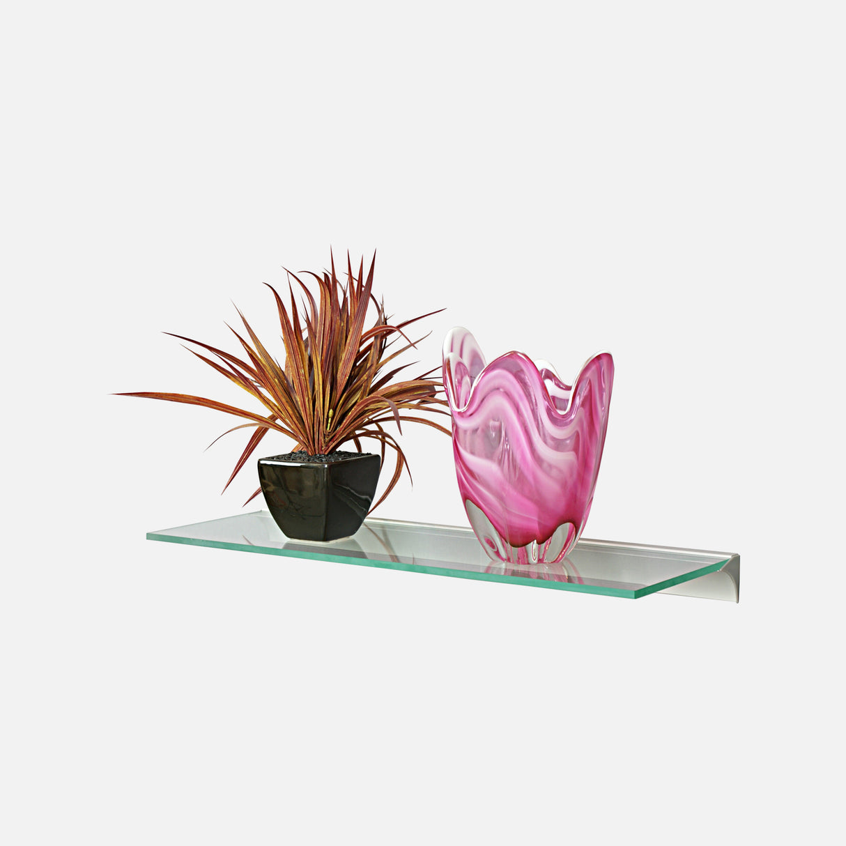 Clear Glass Shelf Slot Kit 600x200x8mm