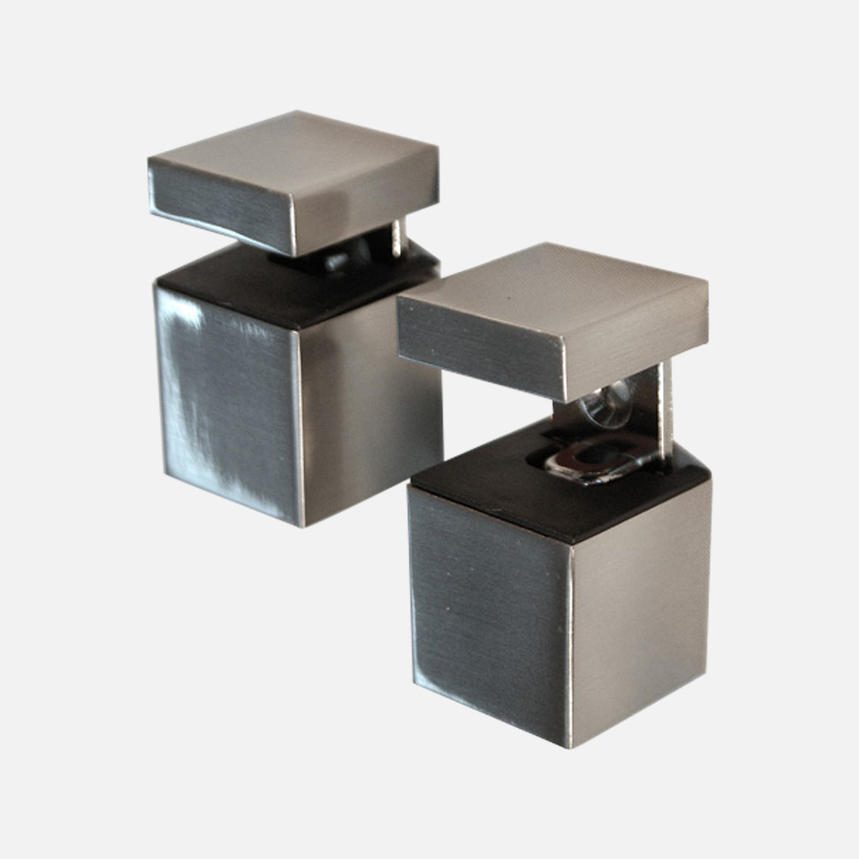 Mini Cube Clip Nickel (Pair)
