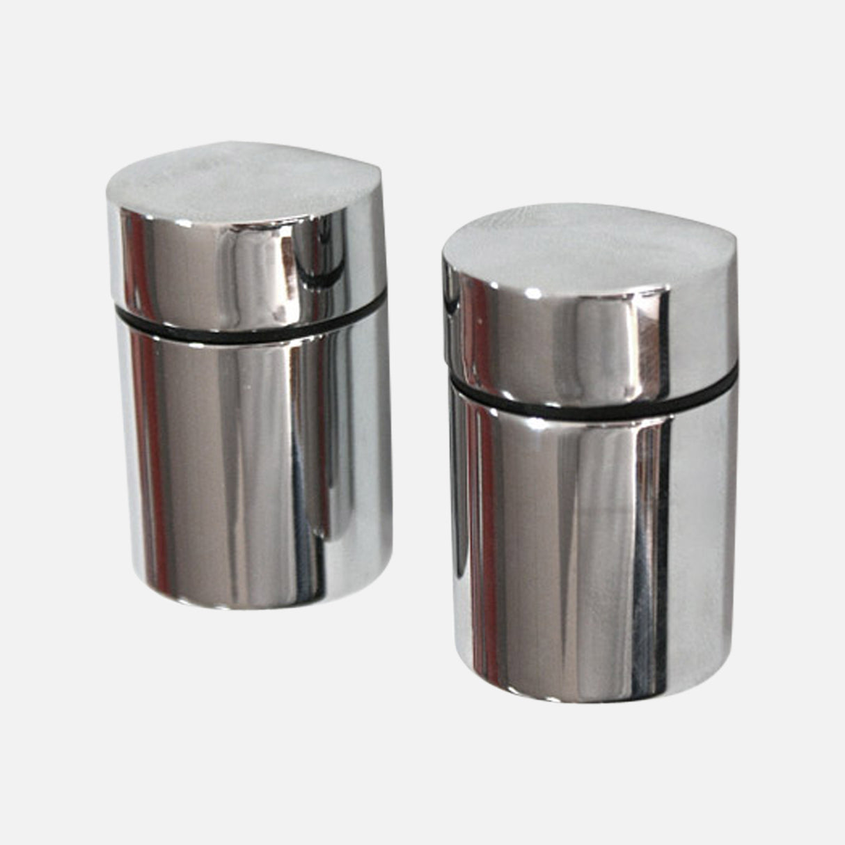 Mini Tube Clip Brackets Silver Chrome (Pair)