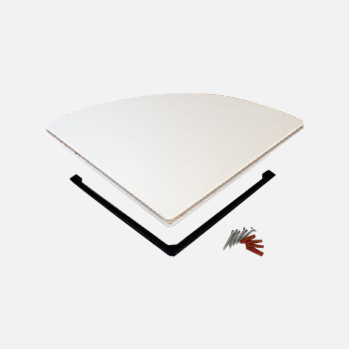Floating Corner Shelf White 400x400x22mm