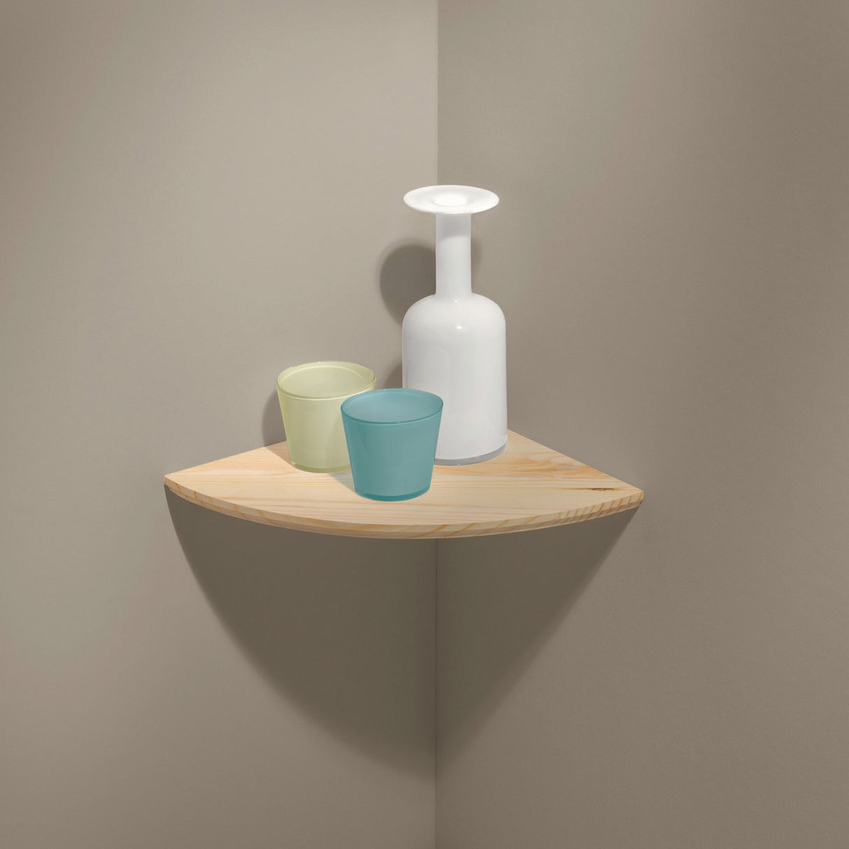 Corner Floating Profiled Raw Wood 300x300mm