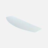 Curved Glass Shelf Crystal White 800x250x6mm