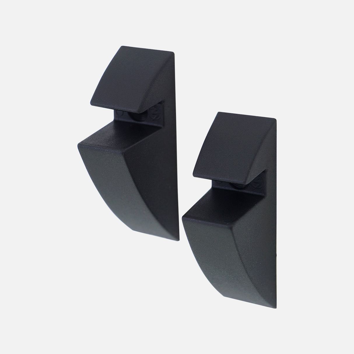 Glass Shelf Clips Matte Black 8mm (Pair)