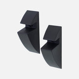 Glass Shelf Clips Matte Black 8mm (Pair)