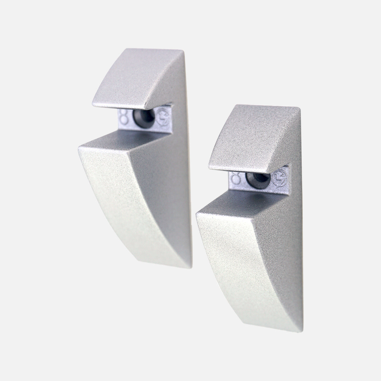 Glass Shelf Clips Silver 8mm (Pair)
