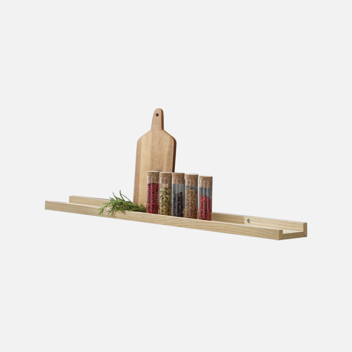 Ledge Shelf Real Oak Wood Veneer 60x10cm