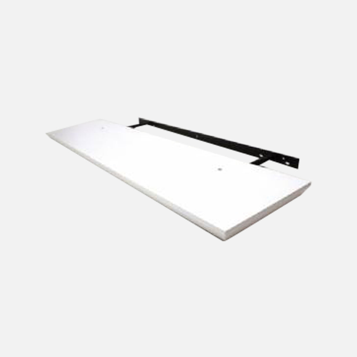 Beveled Edge Floating Shelf Matte White 600x200x32mm