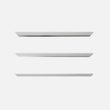 Beveled Edge Floating Shelf Matte White 1200x250x38mm (Triple Deal)
