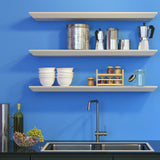 Beveled Edge Floating Shelf Matte White 1000x200x32mm