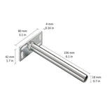 Strong Floating Shelf Bracket Base 80x40mm