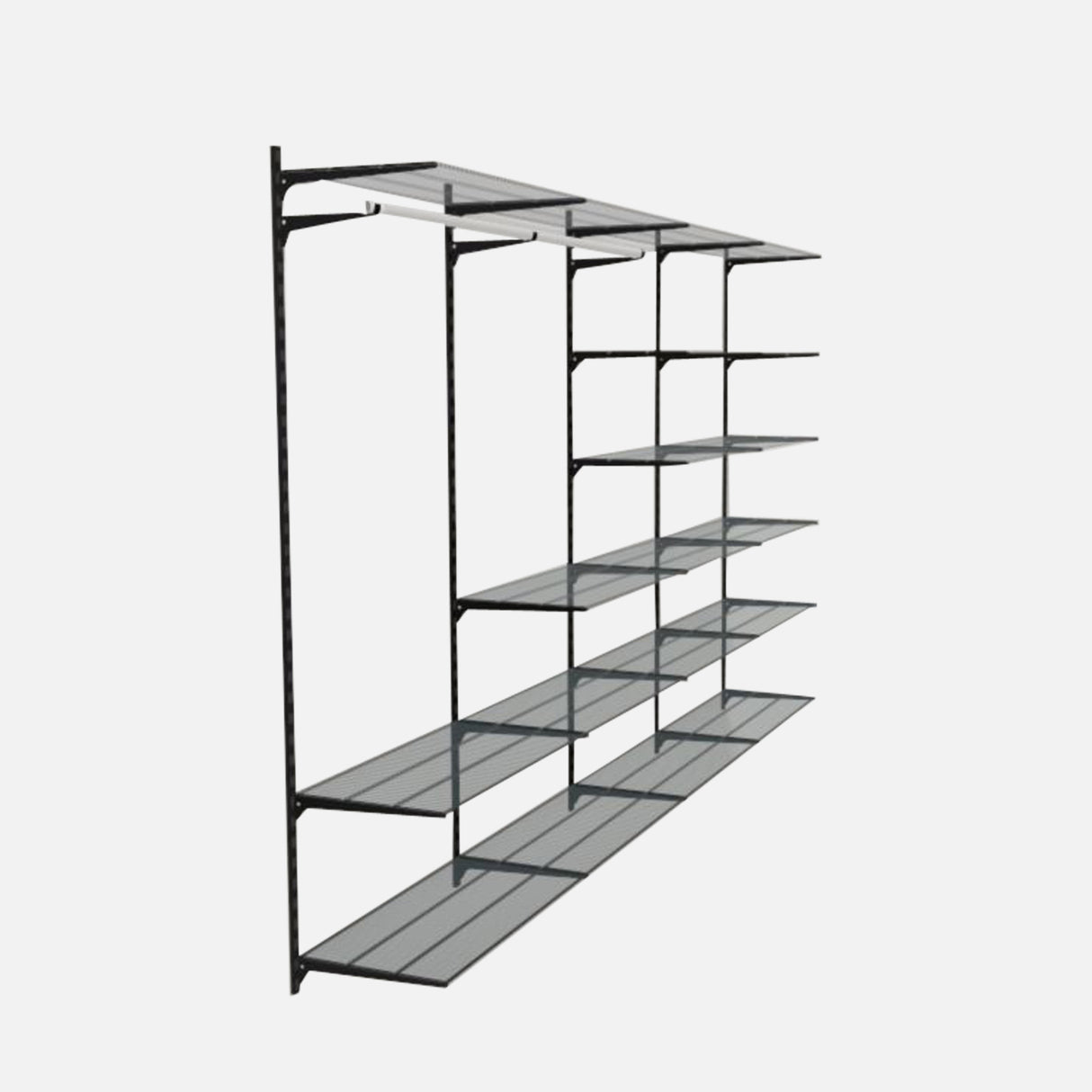 Gridboard Matte Black Wire 19 Shelf Kit 3200x410x2000mm