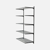 Ventilated 5 Shelf And Brackets Kit Black 1500x42x800mm