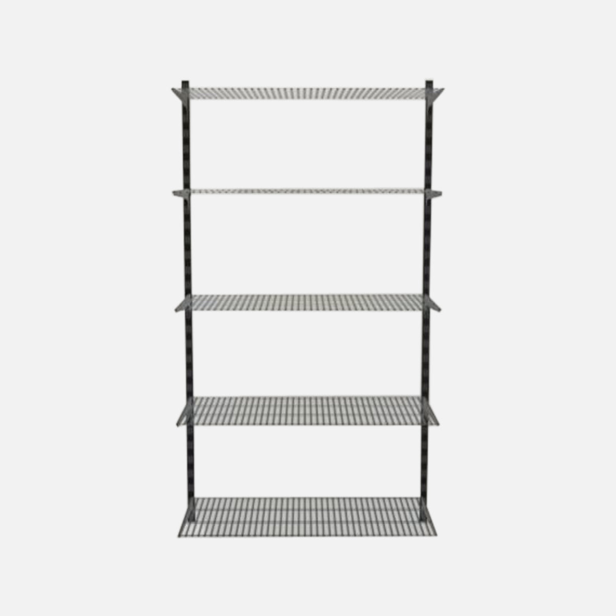Ventilated 5 Shelf And Brackets Kit Black 1500x42x800mm