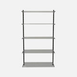 Ventilated 5 Shelf And Brackets Kit Black 1500x42x800mm