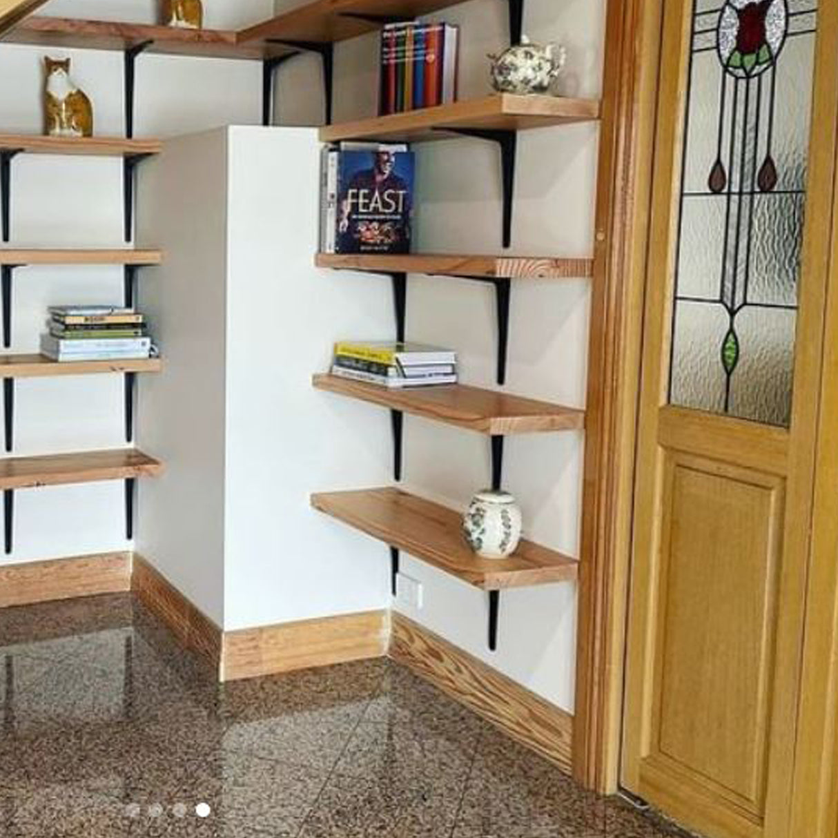 Strong Shelf Bracket Matte Black 240x190mm