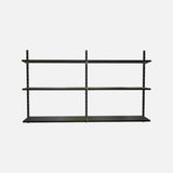 Steel Shelves Matte Black 800x300mm (Pair)
