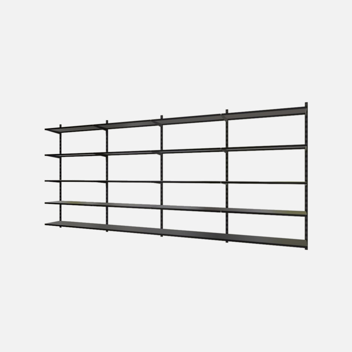 20 Steel Shelf Kit Matte Black 1500x3200x420mm