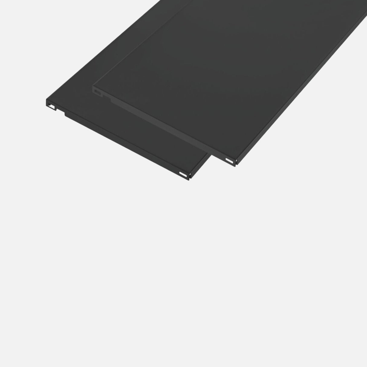 Steel Shelves Matte Black 800x300mm (Pair)