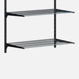 Ventilated 2 Shelves And Brackets Kit Black 995x400x800mm