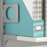 Single Slot 50mm Pitch Bookend White