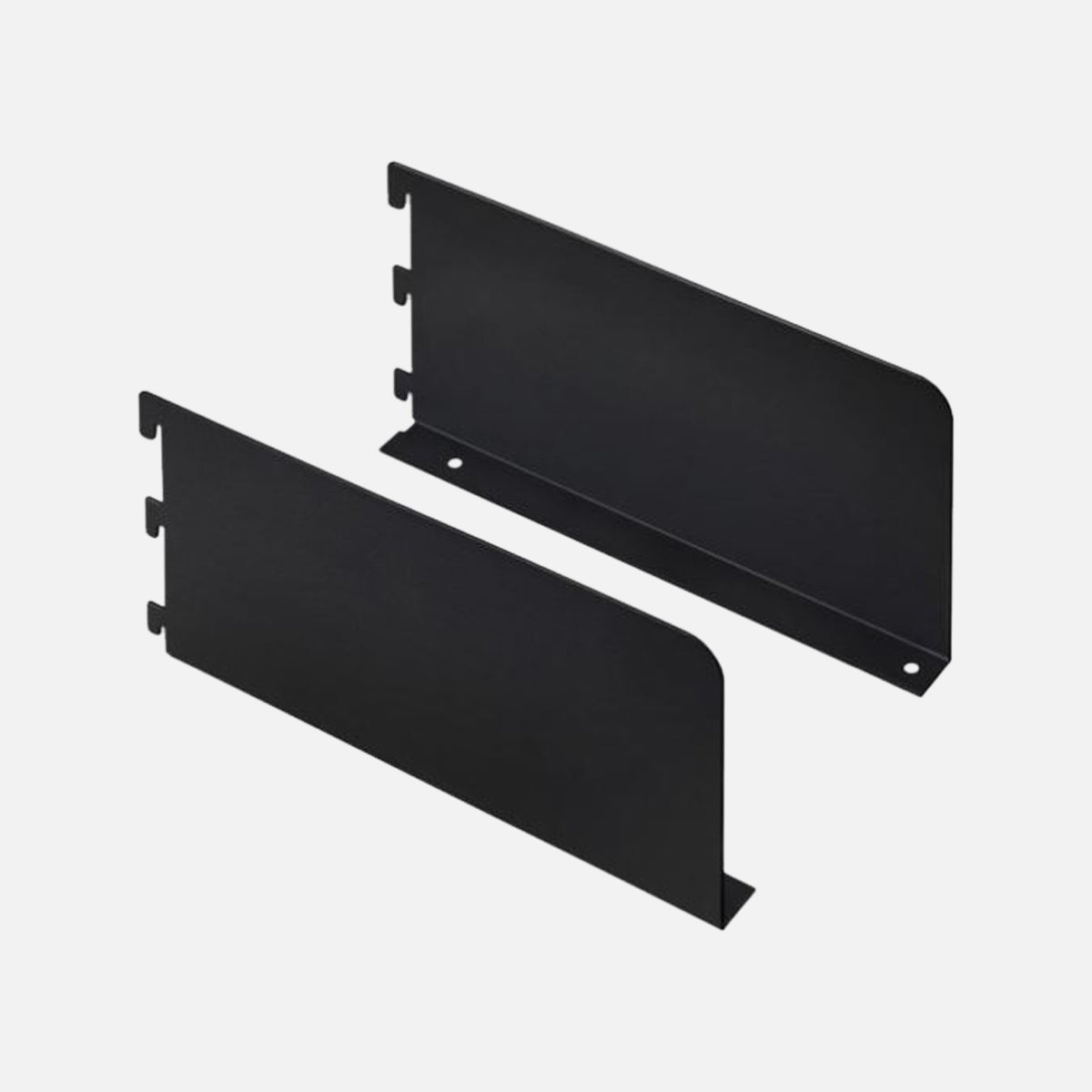 Book End Shelf Brackets Matte Black 250x128mm (Pair) | Shelving Shop