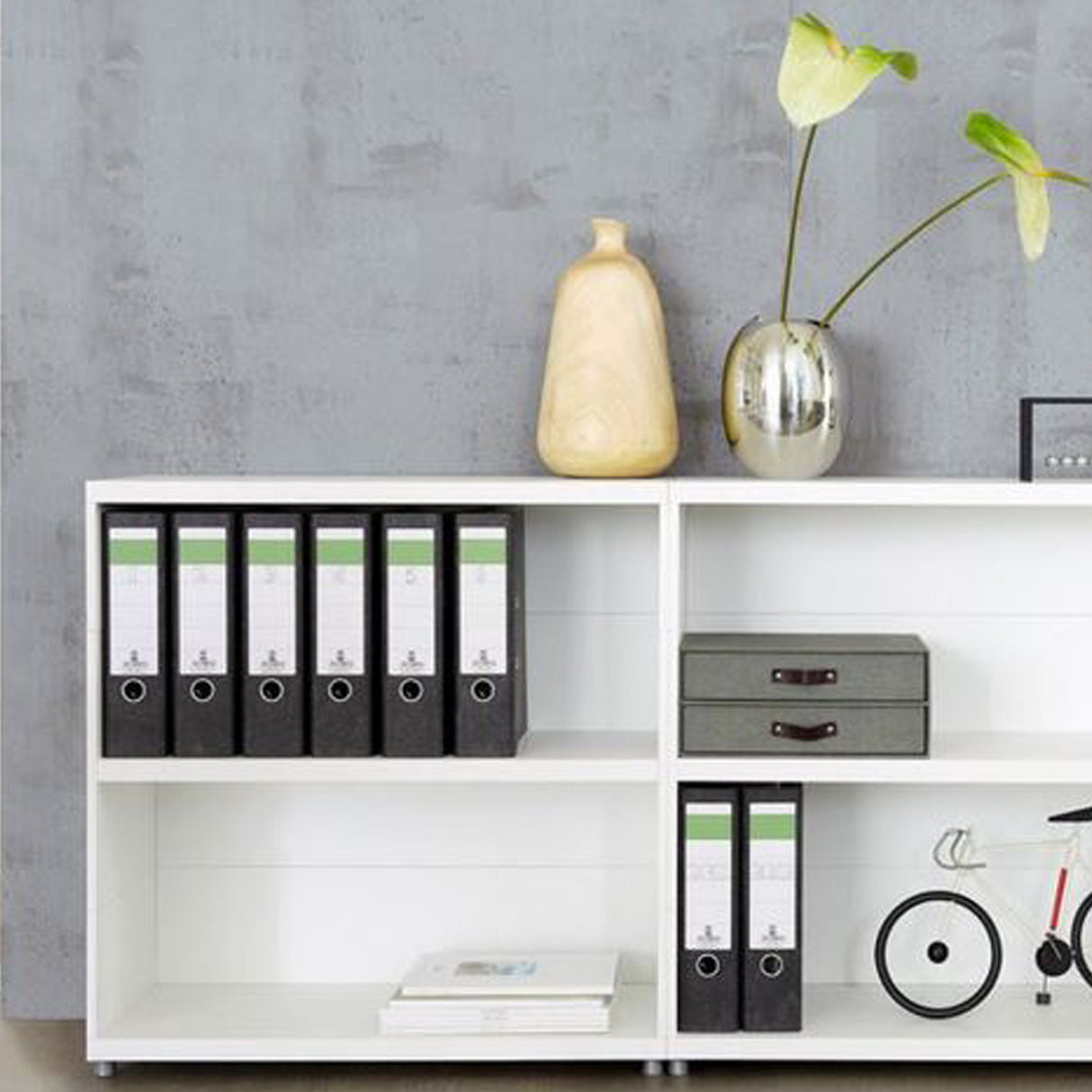 European Made Case Bookcase 3x2 Maxi White