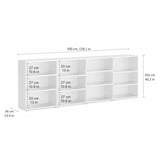 European Made Case Bookcase 4x3 Mix White