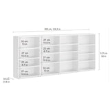 European Made Case Bookcase 4x4 Mix White