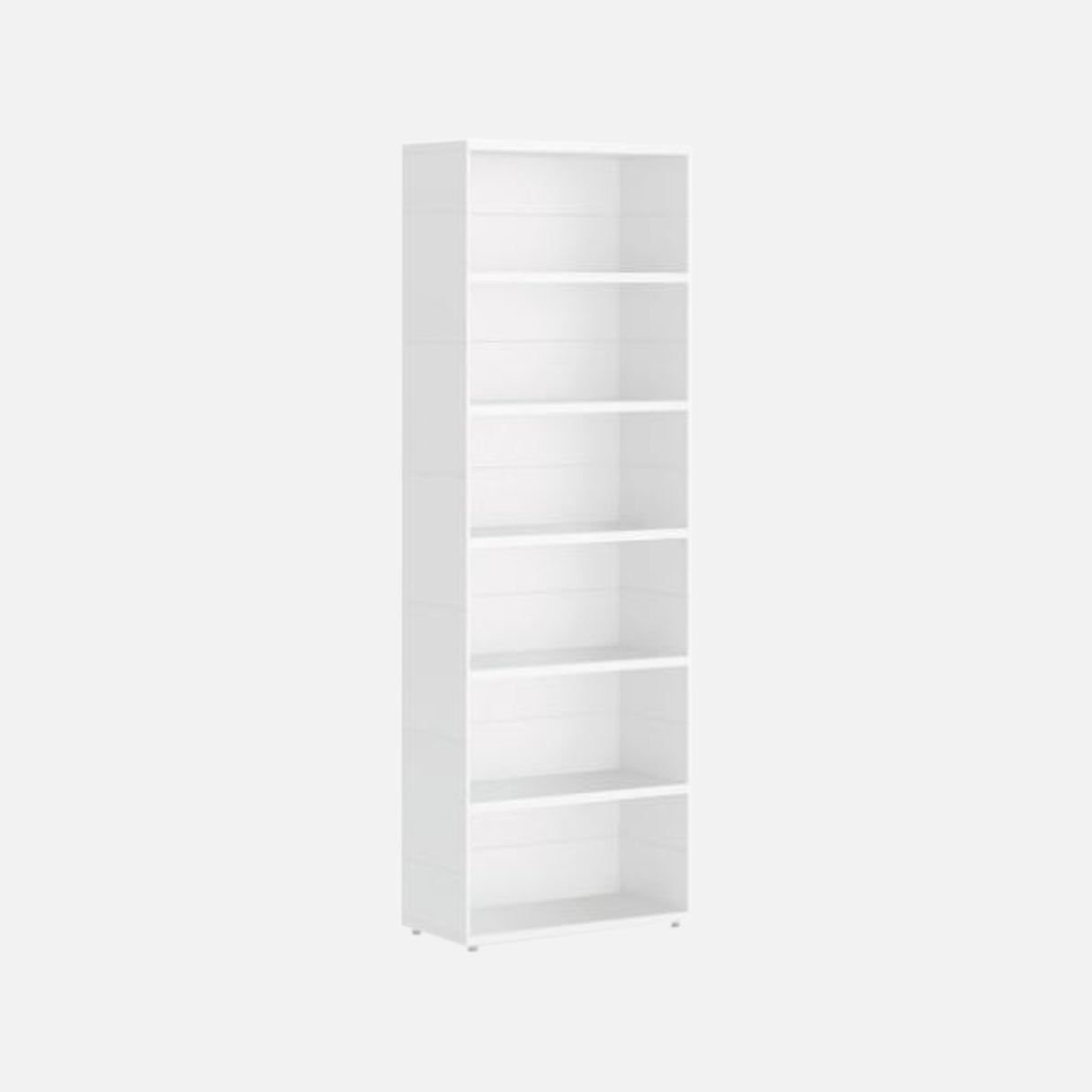 European Made Case Bookcase 1x6 Maxi White
