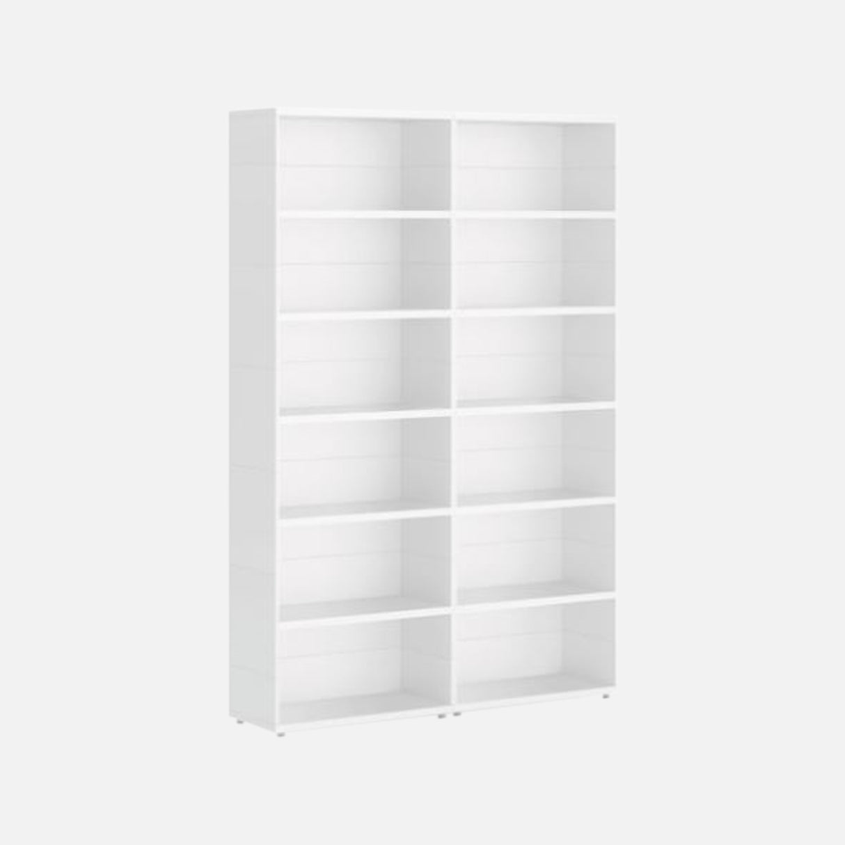 European Made Case Bookcase 2x6 Maxi White
