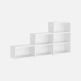 European Made Case Bookcase 3 Step Maxi White